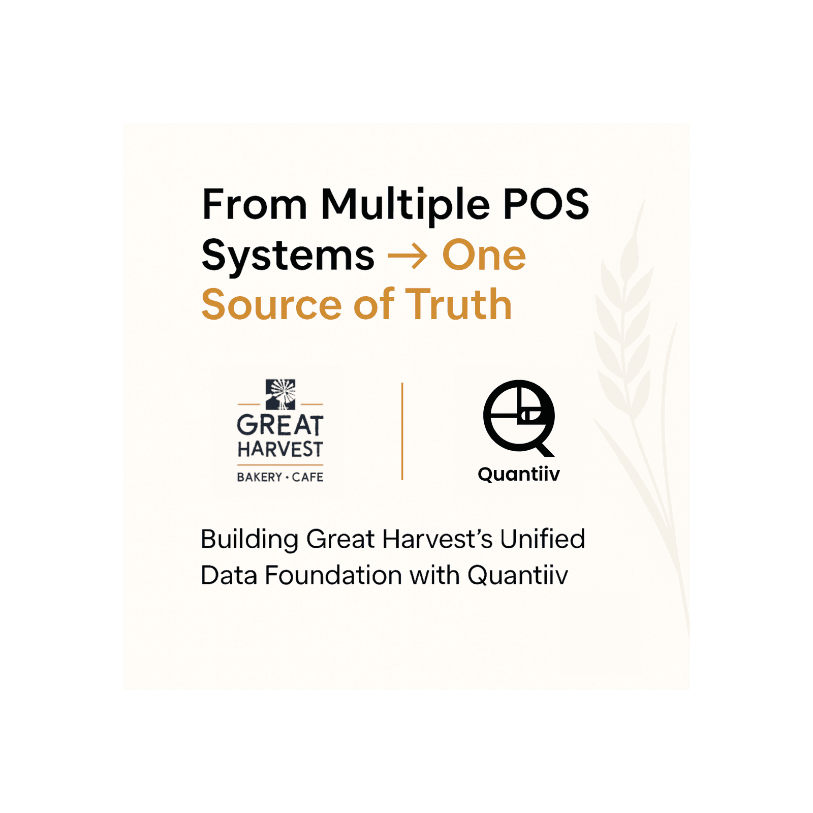 Great Harvest unified restaurant POS data foundation